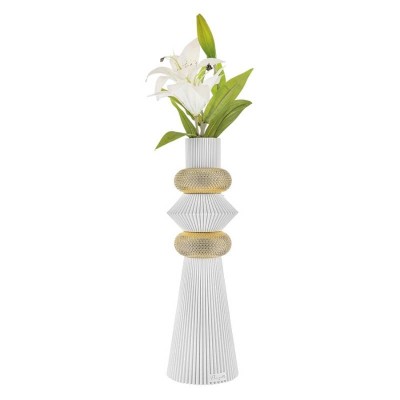 Vaso Modular H.39 Bianco Oro Bongelli Preziosi