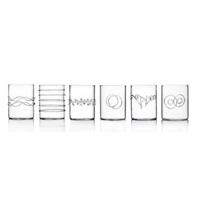 Decò Set 6 Bicchieri Acqua in Vetro Borosilicato –...