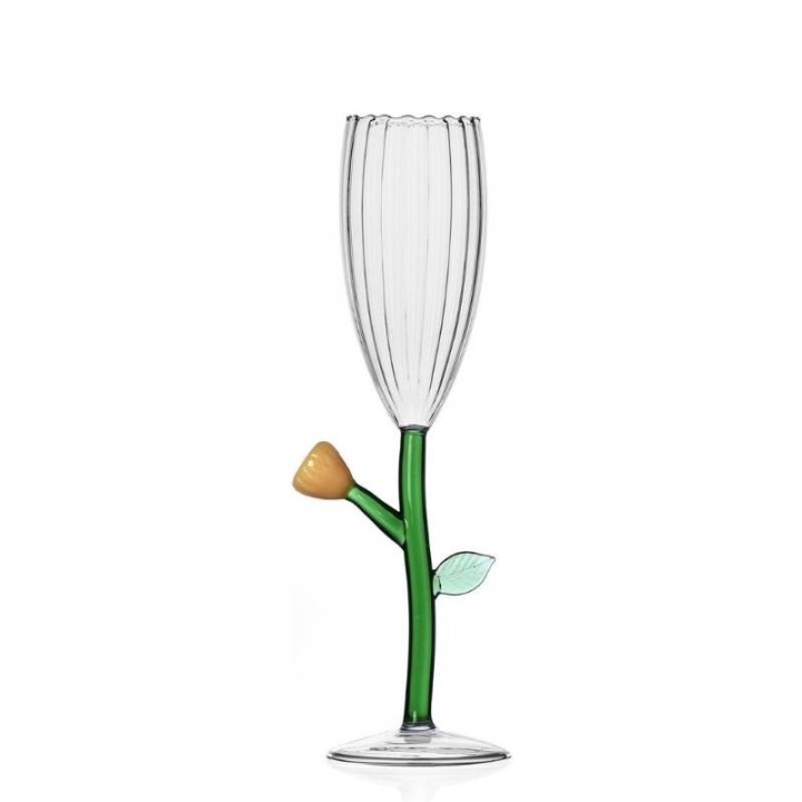 Ichendorf Milano Flute ottico Botanica con fiore ambra