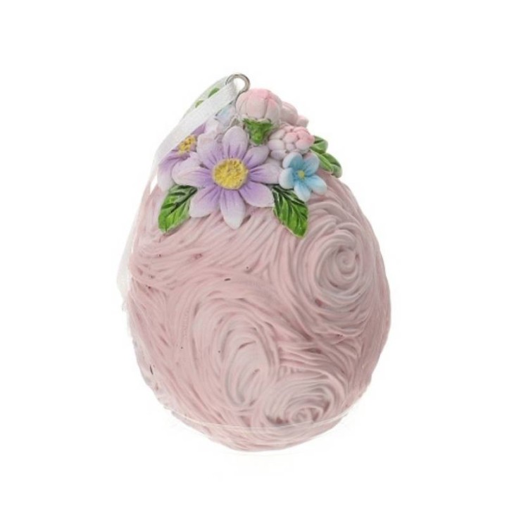 Hervit Creations Uovo da appendere resina rosa