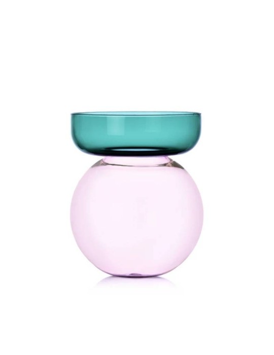 Vaso Sferico Piccolo Petrolio-Rosa Aura – Ichendorf Milano