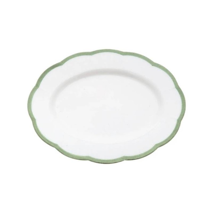 Bitossi Home Vassoio ovale verde 36 × 25 cm