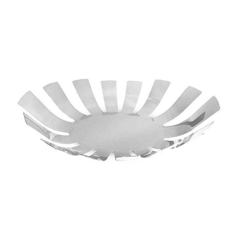 Centrotavola Ovale in Acciaio Inox 18/10 Lucido 47x37 cm