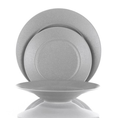 Servizio Tavola 39 Pezzi Terrea Grey in Porcellana