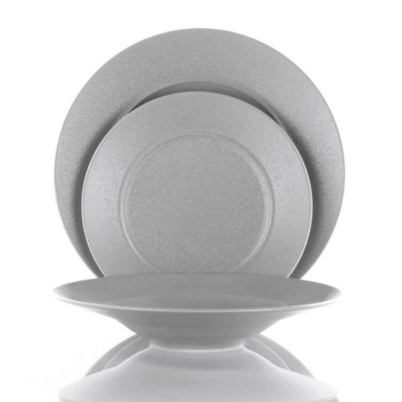 Servizio Tavola 39 Pezzi Terrea Grey in Porcellana