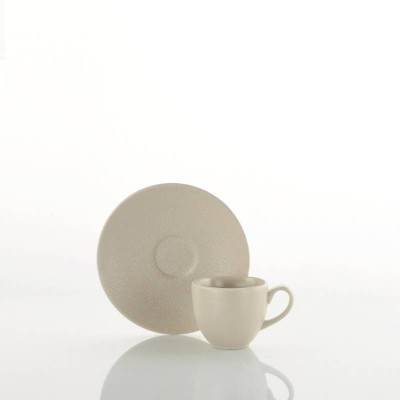 Servizio Caffè 12 Pezzi Terrea Sand in Porcellana Beige