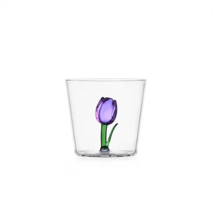 Ichendorf Tumbler Botanica con tulipano lilla da 300 ml