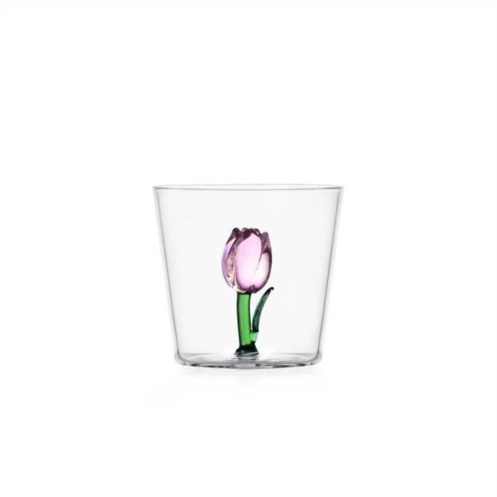 Ichendorf Tumbler Botanica con tulipano rosa da 300 ml