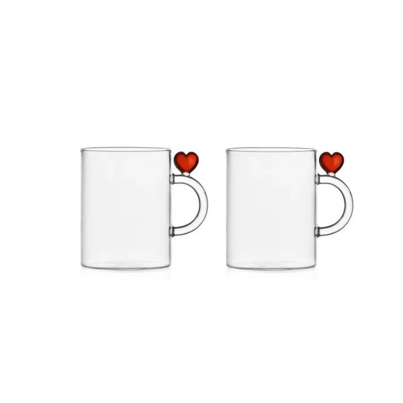 Set 2 Mug Cuore Rosso Ichendorf Milano
