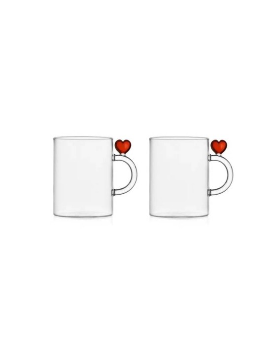 Set 2 Mug Cuore Rosso Ichendorf Milano