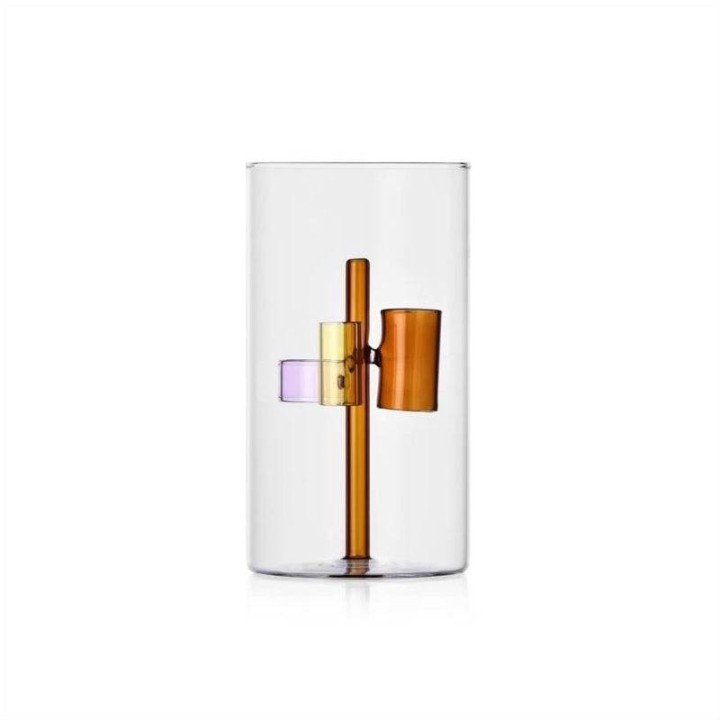 Ichendorf Milano Vaso Iris 3 ambra in vetro borosilicato