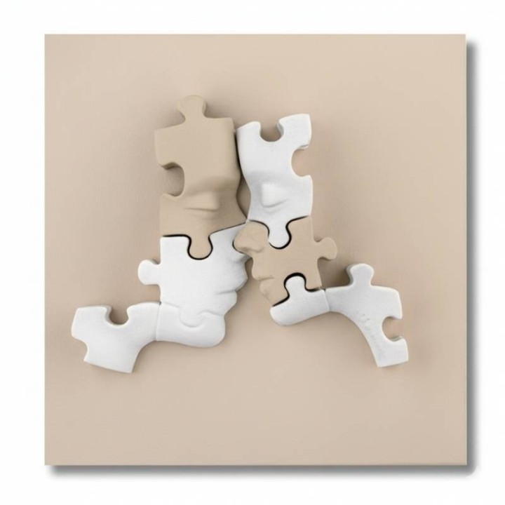Bongelli Preziosi Quadretto Visi Puzzle 15 × 15 cm