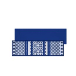 Baci Milano Runner Infinity bianco e blu 48 × 150 cm