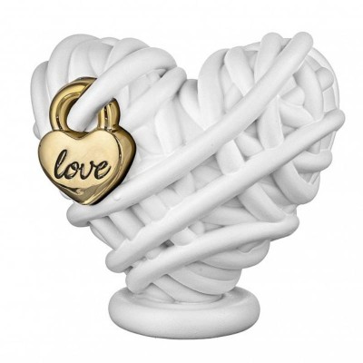 Cuore Gomitolo Bianco 12x11 cm – Bongelli Preziosi