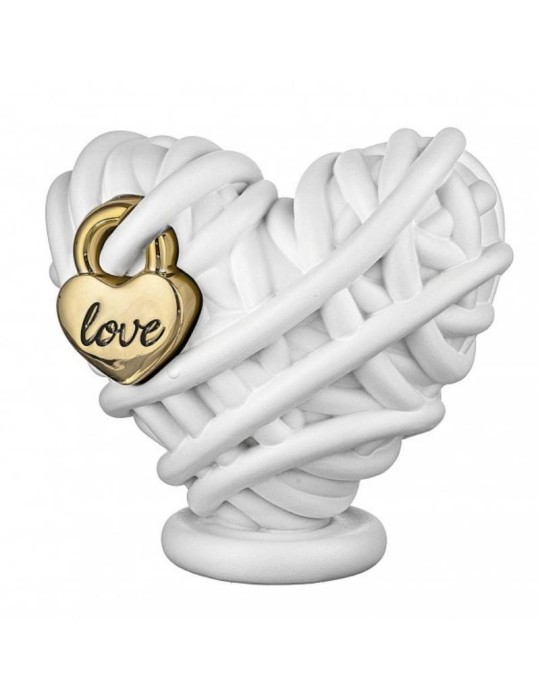Cuore Gomitolo Bianco 12x11 cm – Bongelli Preziosi