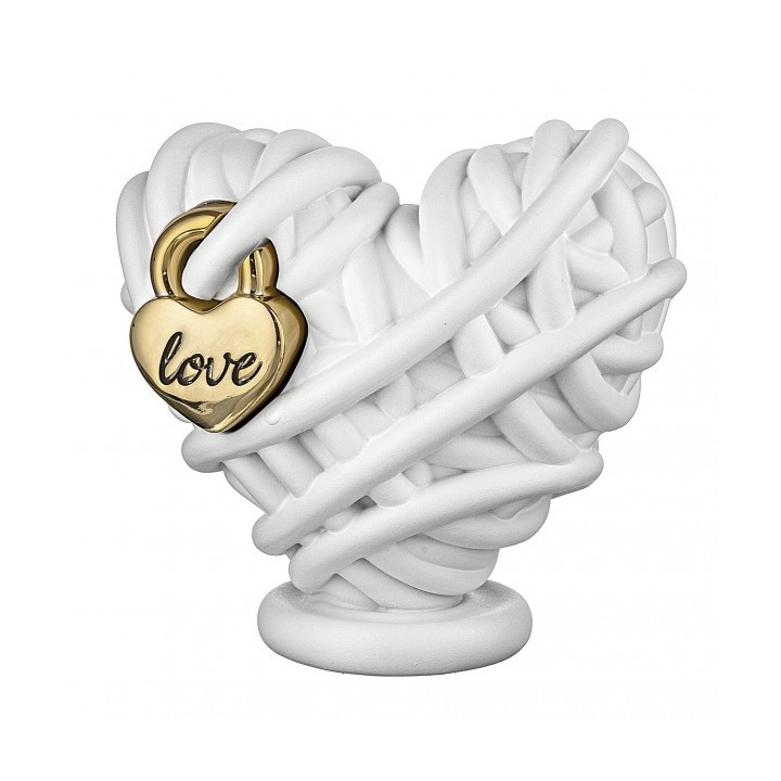 Bongelli Preziosi Cuore Gomitolo bianco 8 × 8 cm