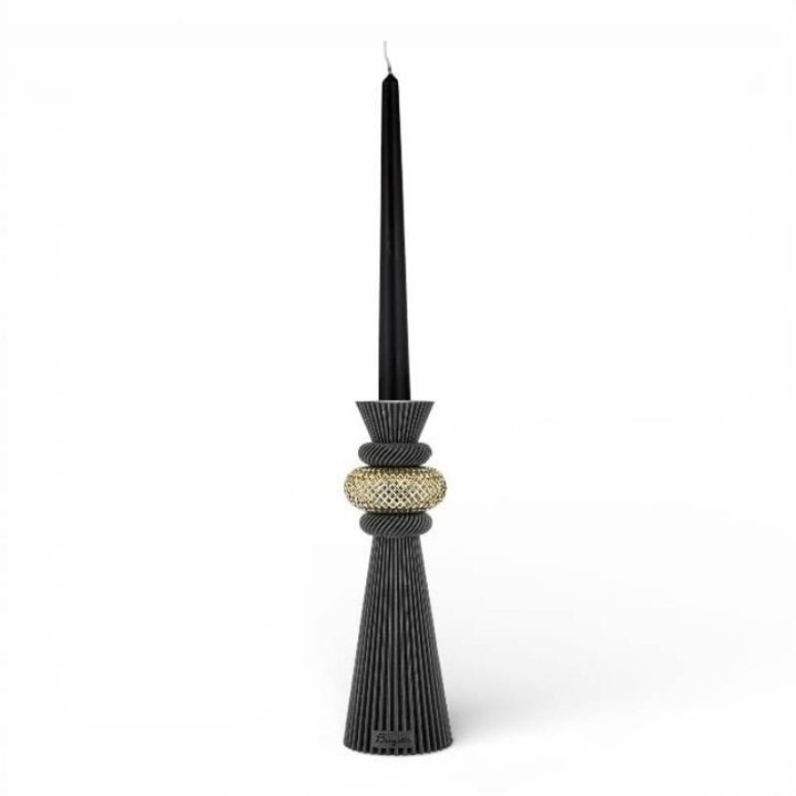 Bongelli Preziosi Portacandele Modular nero oro 25 cm