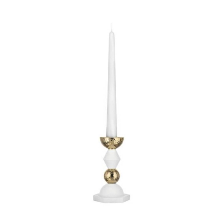 Bongelli Preziosi Portacandele Liberty bianco oro 15 cm