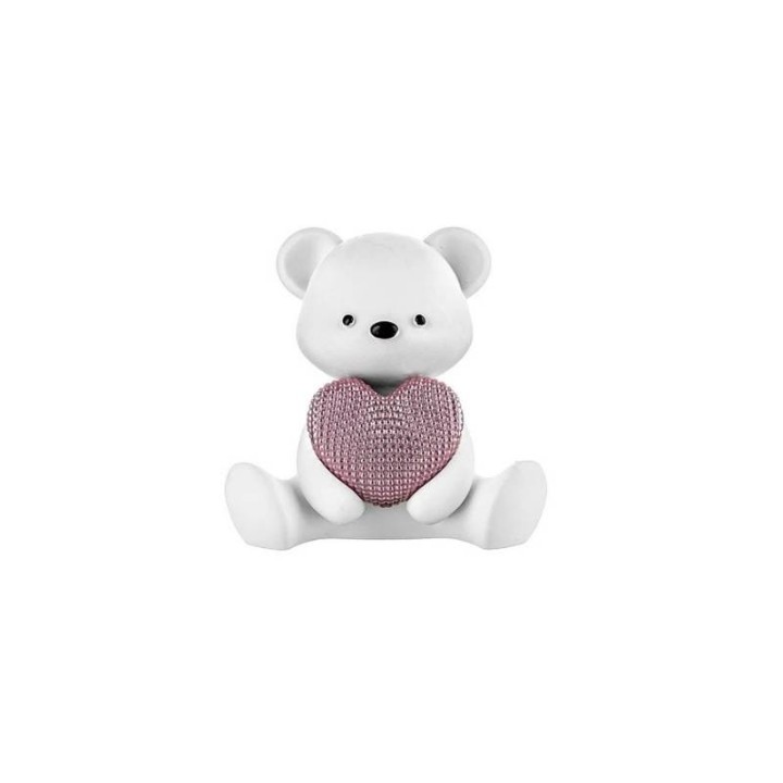 Bongelli Preziosi Orsetto con cuore rosa in alto 10 cm
