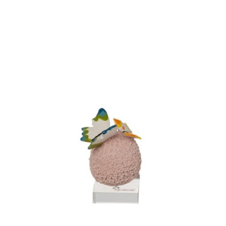 Gli Alberelli Sfera Prato rosa con farfalle 4 × 4 cm