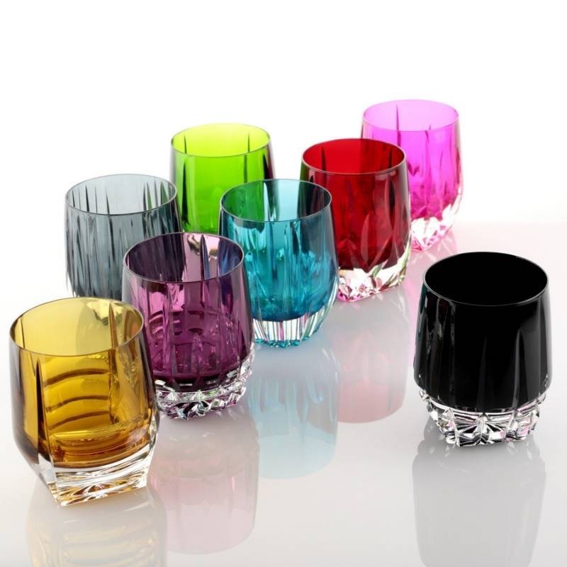 Set 2 Bicchieri Gem Ambra in Vetro Giallo –...