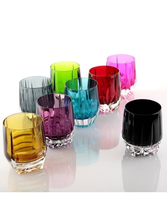 Set 2 Bicchieri Gem Ambra in Vetro Giallo –...