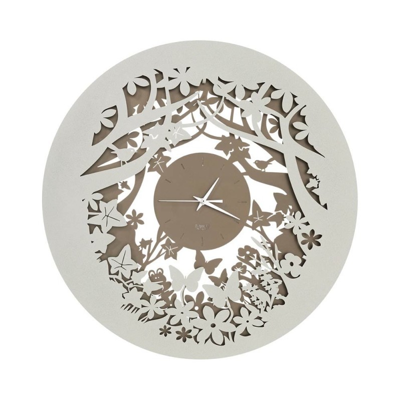 Arti e Mestieri - Orologio da parete C'era una volta avorio sabbia
