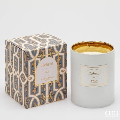 Candela Deluxe con Profumo Oud Ø15 H18 cm EDG