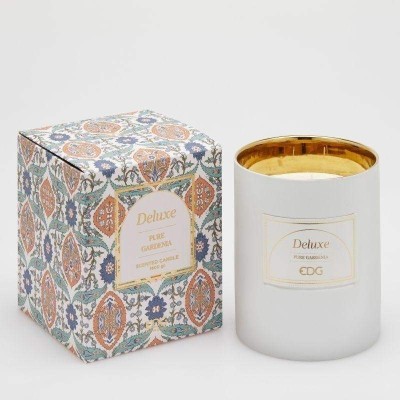 Candela Deluxe con Profumo Pure Gardenia Ø15 H18 cm EDG