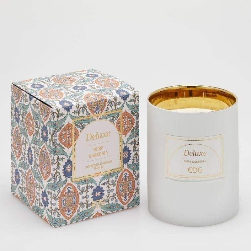 Candela Deluxe con Profumo Pure Gardenia Ø15 H18 cm EDG