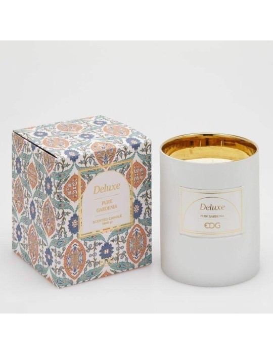 Candela Deluxe con Profumo Pure Gardenia Ø15 H18 cm EDG
