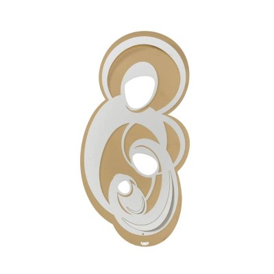 Pannello Decorativo in Ferro Icona Sacra Famiglia Piccola...