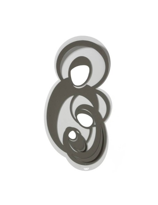 Pannello Decorativo in Ferro Icona Sacra Famiglia Piccola da Parete