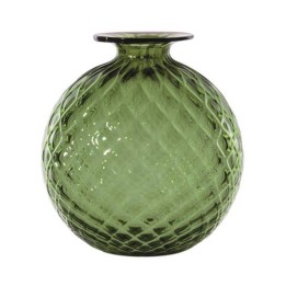 Venini Vaso Monofiori Balloton verde alto 20,5 cm
