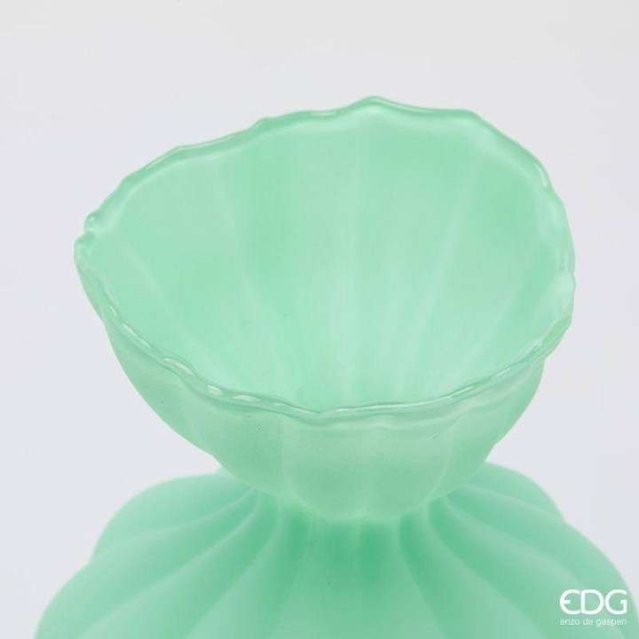 EDG Enzo De Gasperi Vaso Flow vetro satinato verde 30,5 cm