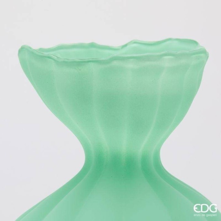 EDG Enzo De Gasperi Vaso Flow vetro satinato verde 30,5 cm