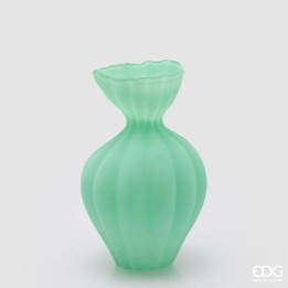 EDG Enzo De Gasperi Vaso Flow vetro satinato verde 30,5 cm