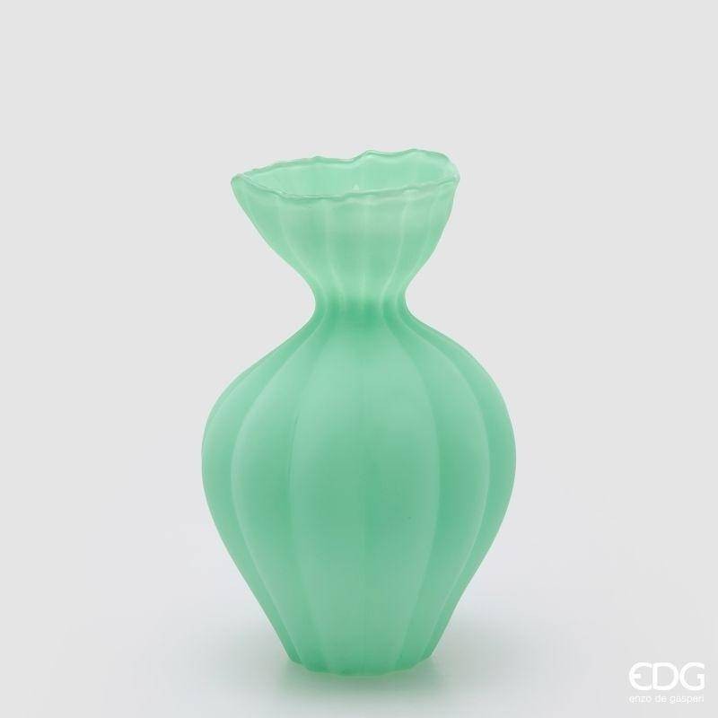 Vaso Flow Sinuoso Waterproof in Vetro Satinato Verde – EDG Enzo De Gasperi