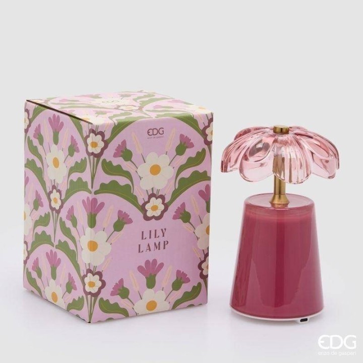 EDG Enzo De Gasperi Lampada Lily Beauty ricaricabile 17,5 cm