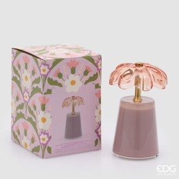 EDG Enzo De Gasperi Lampada Lily rosa ricaricabile 17,5 cm
