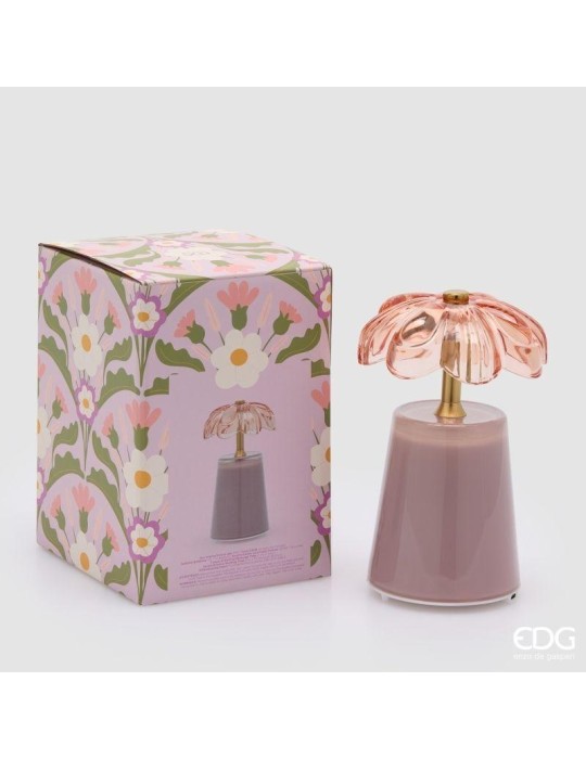 Lampada da Tavolo Lily Pink H17,5 cm Ricaricabile USB – EDG Enzo De Gasperi
