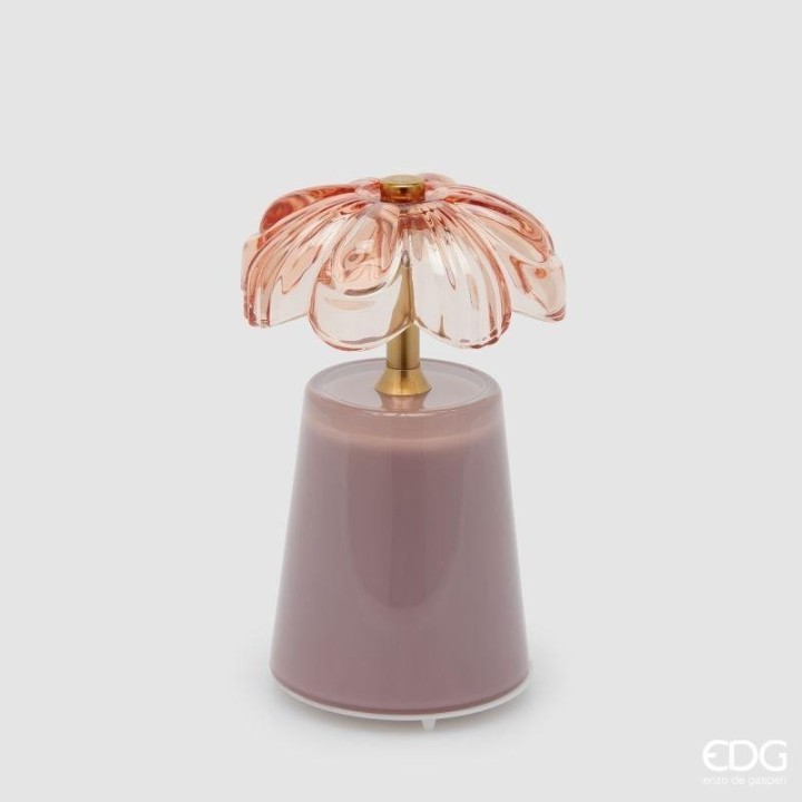 EDG Enzo De Gasperi Lampada Lily rosa ricaricabile 17,5 cm