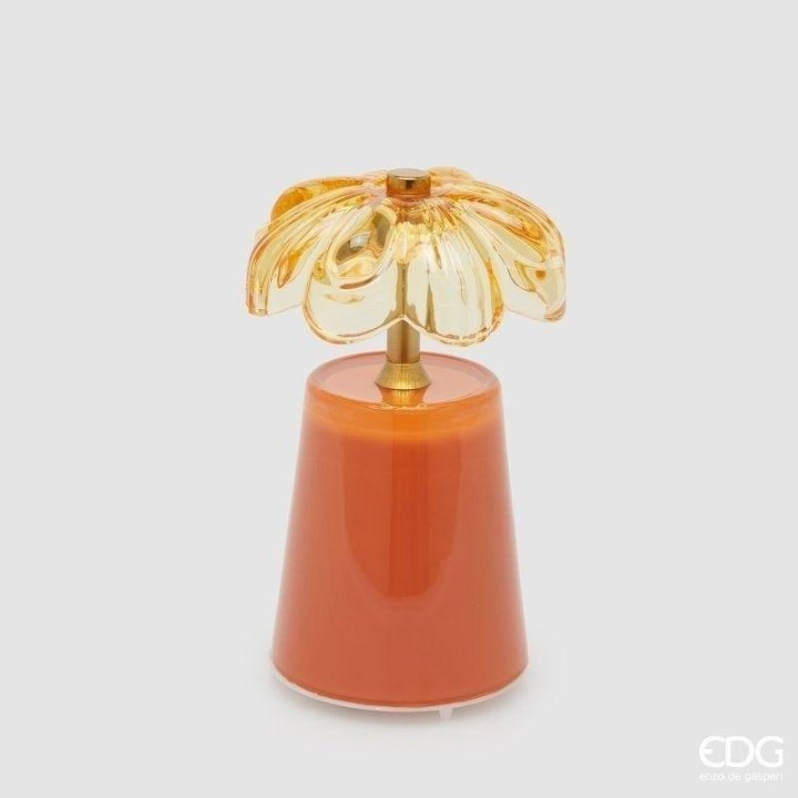 EDG Lampada Lily arancione ricaricabile 17,5 cm