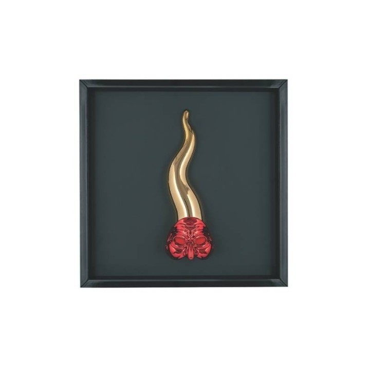 Bongelli Preziosi Quadretto corno Pulcinella nero 16 cm