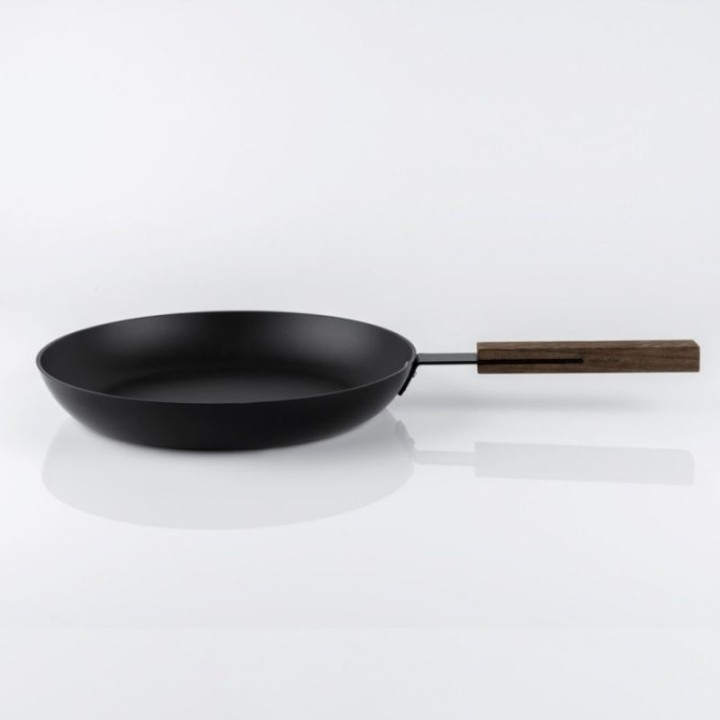 KnIndustrie Padella Black con manico in wengé Ø 32 cm