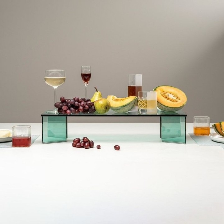 KnIndustrie Centrotavola Gastronomico Glass G in vetro verde