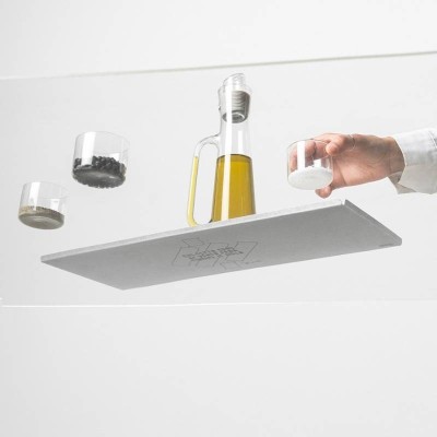 Storm Vassoio Rettangolare 50×20 cm in Alluminio Stone... 2