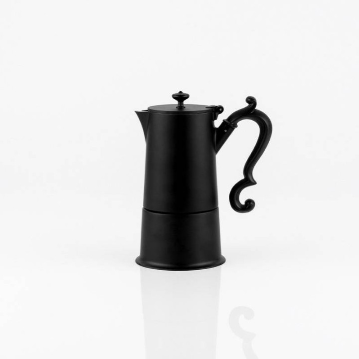 KnIndustrie Caffettiera Lady Anne nera opaca 4 tazze