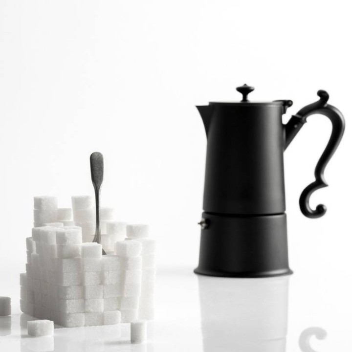 KnIndustrie Caffettiera Lady Anne nera opaca 4 tazze