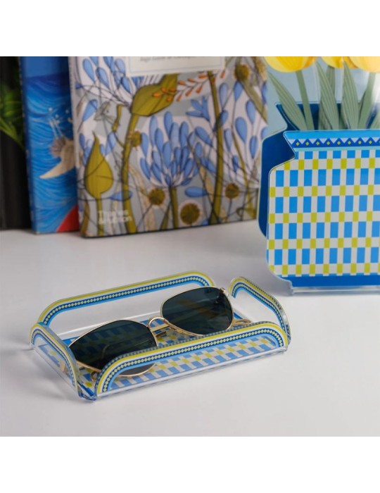 Happy Tray Vassoietto Decorativo in Cristallo...